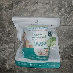 Hydro Beauty Hydrating Make-Up Remover Wipes with Cucumber Extract 25ct BNIB
